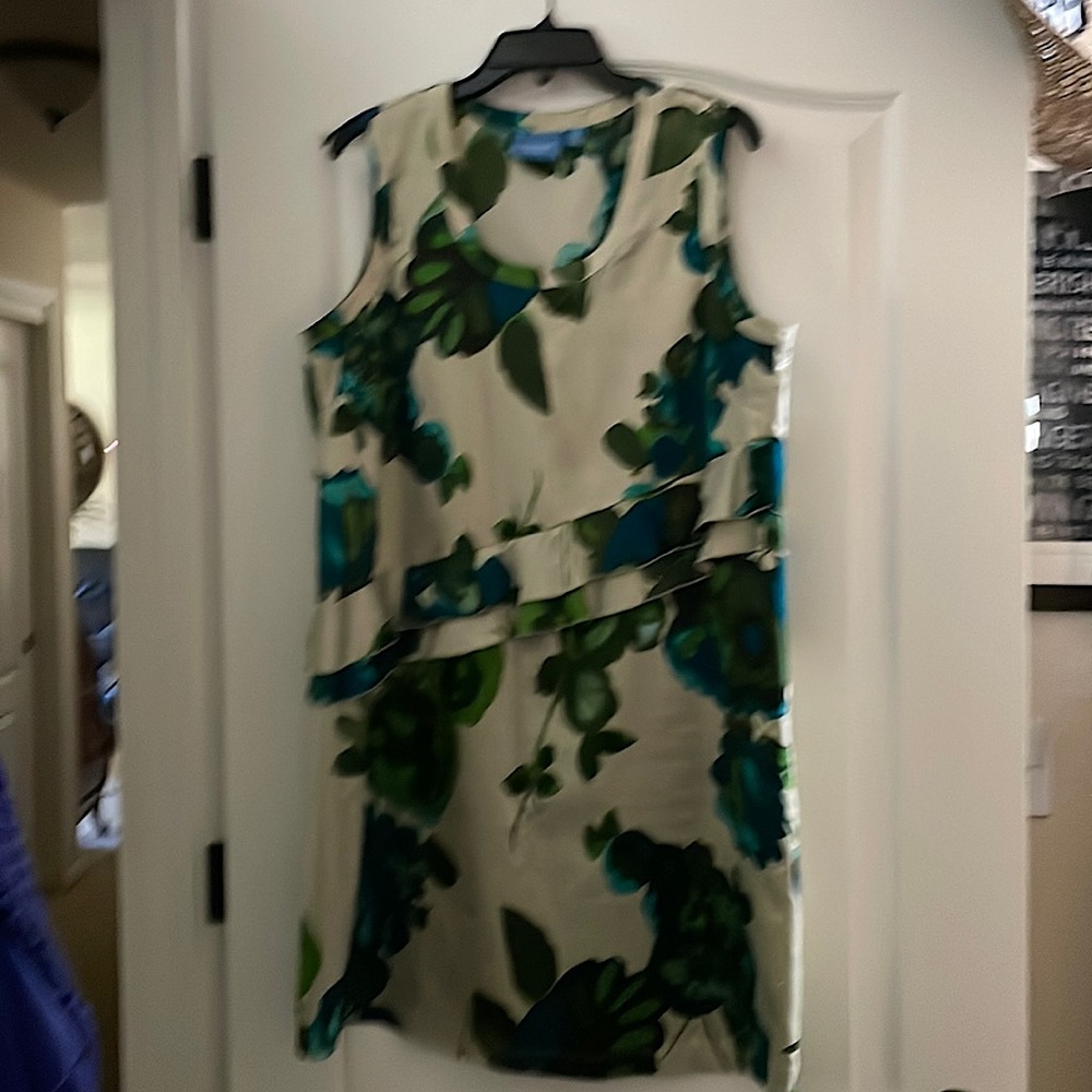 Satiny floral summer dress